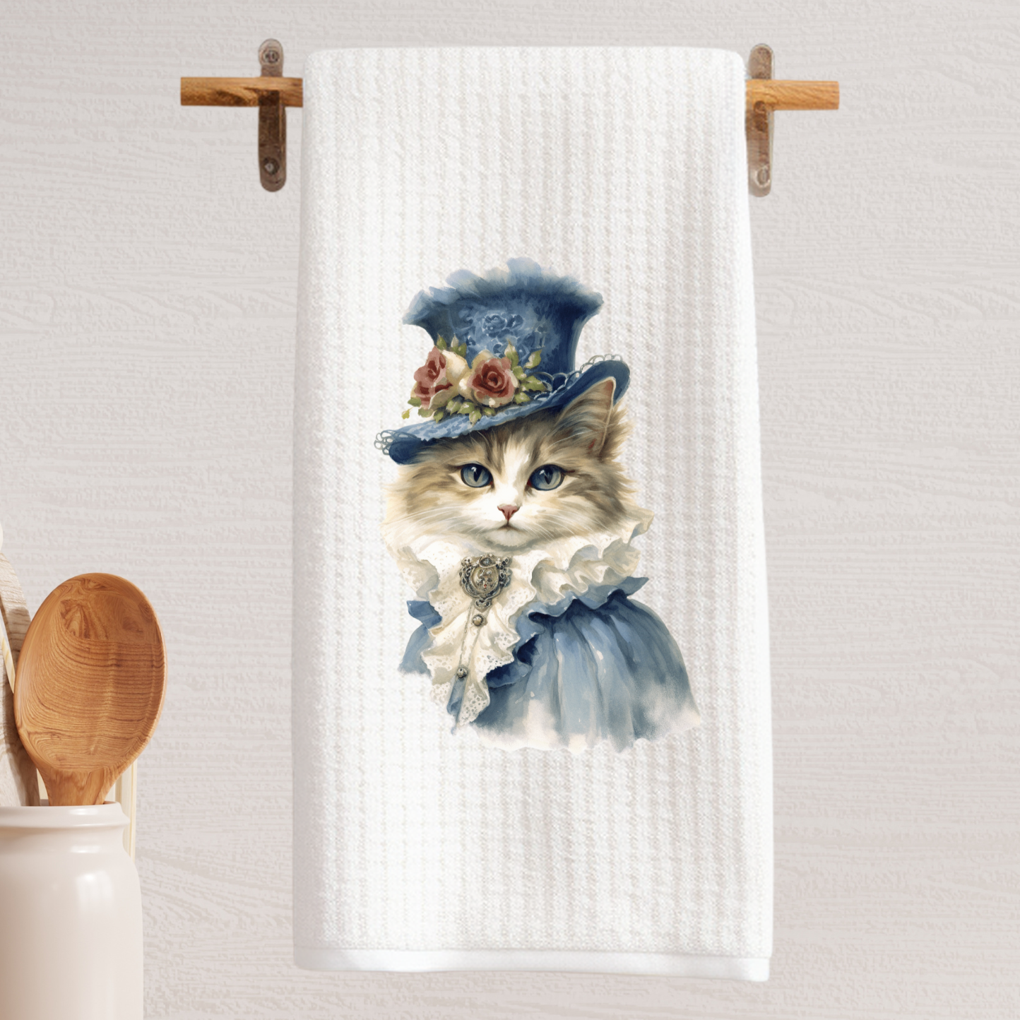 Victorian Cat Tea Towel