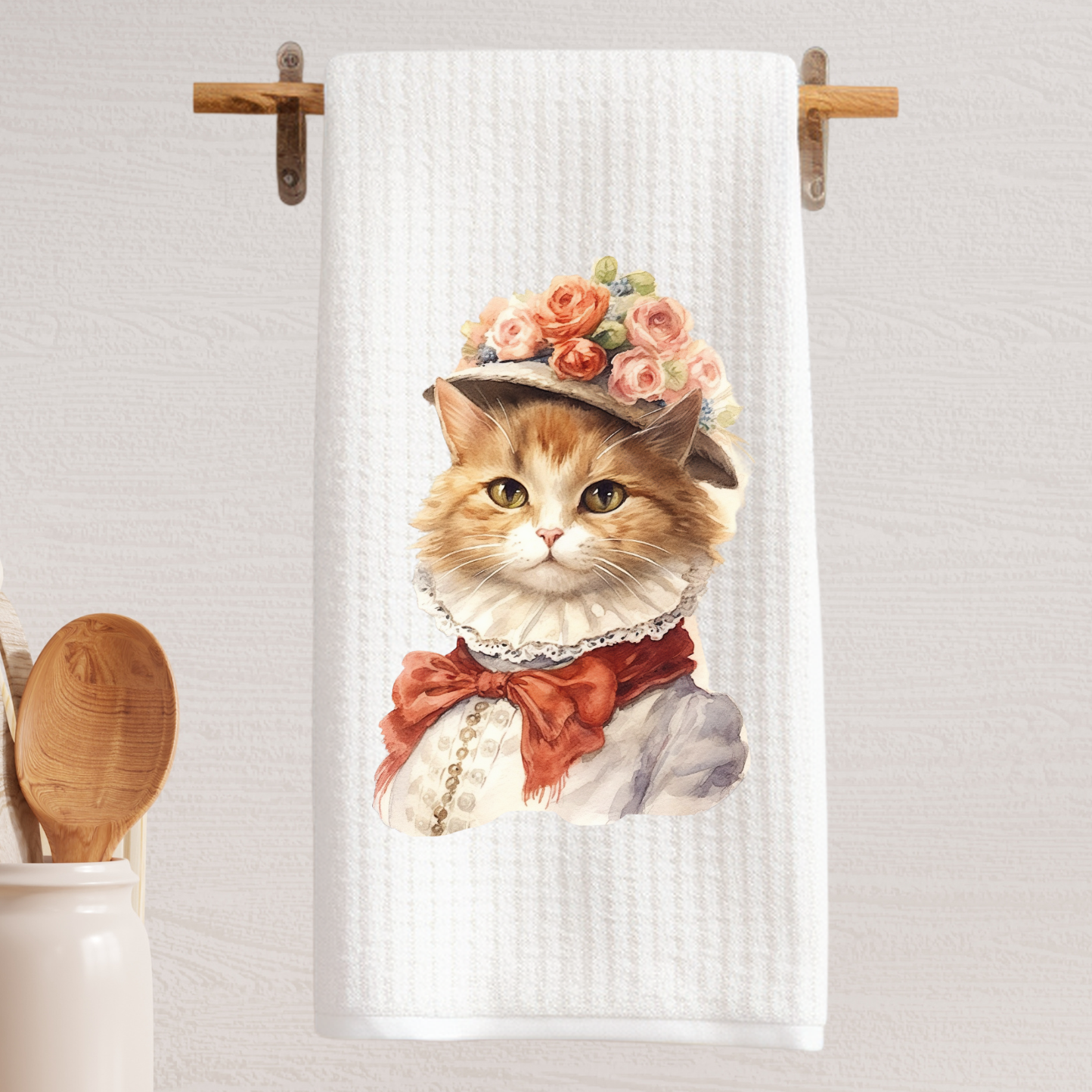 Victorian Cat Tea Towel