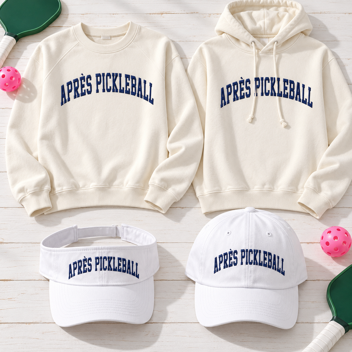 Après Pickleball embroidered collage