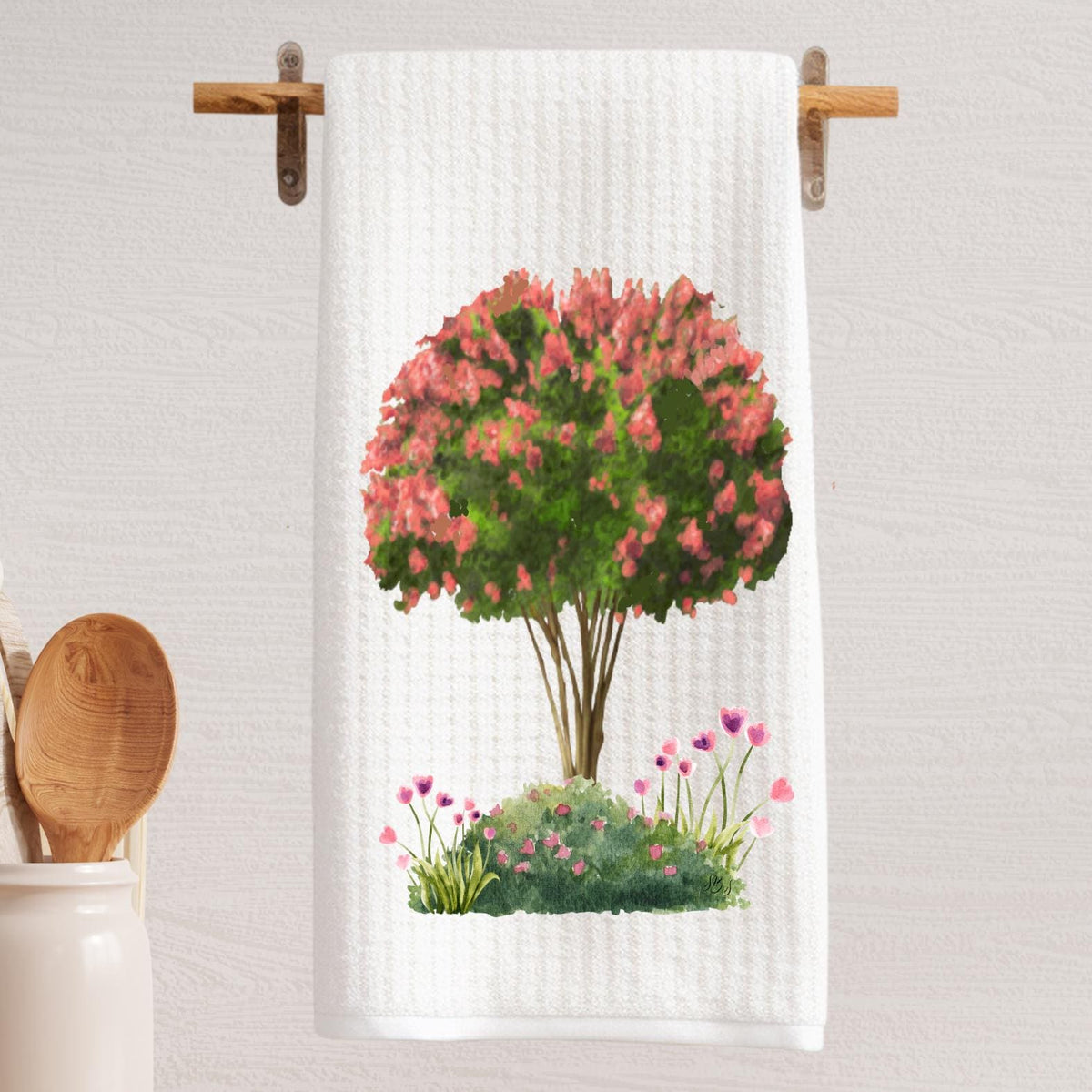 Crepe Myrtle Tree Tea Towel