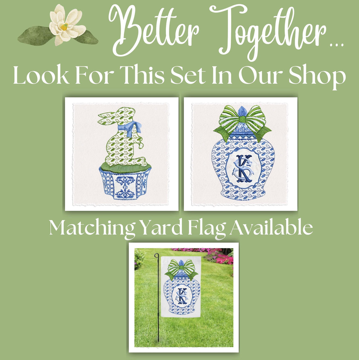 Chinoiserie Lemon Vase Tea Towel