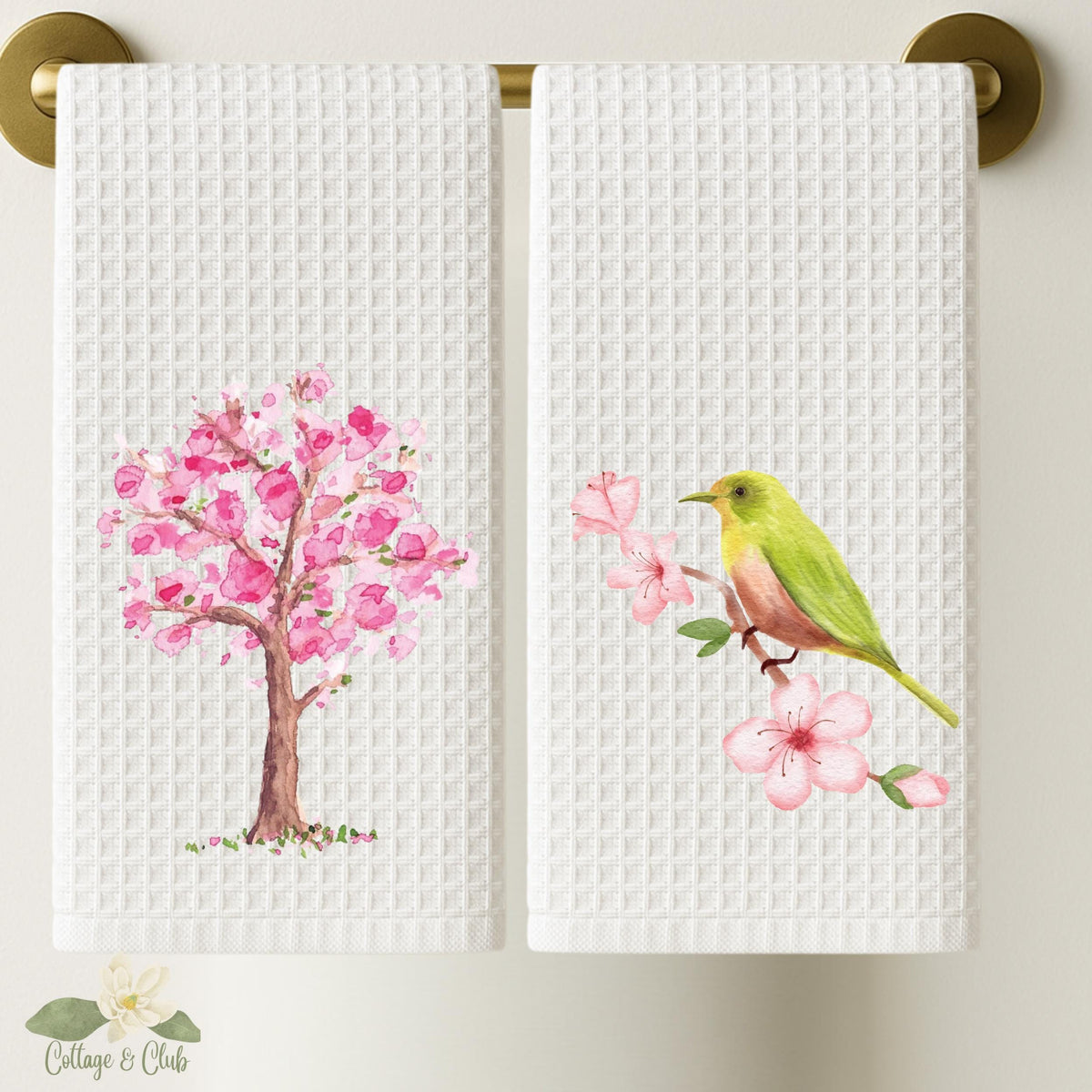 Cherry Blossom Tea Towel