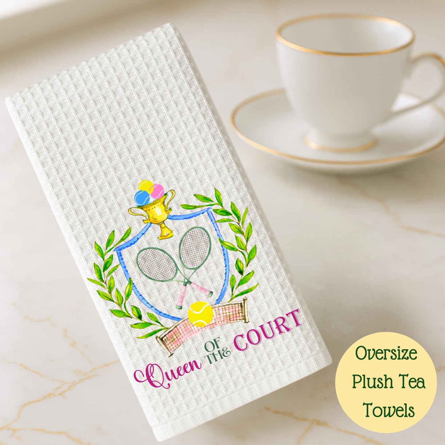 Queen of Court Tennis Tote Bag: Personalized Tennis Player Gift