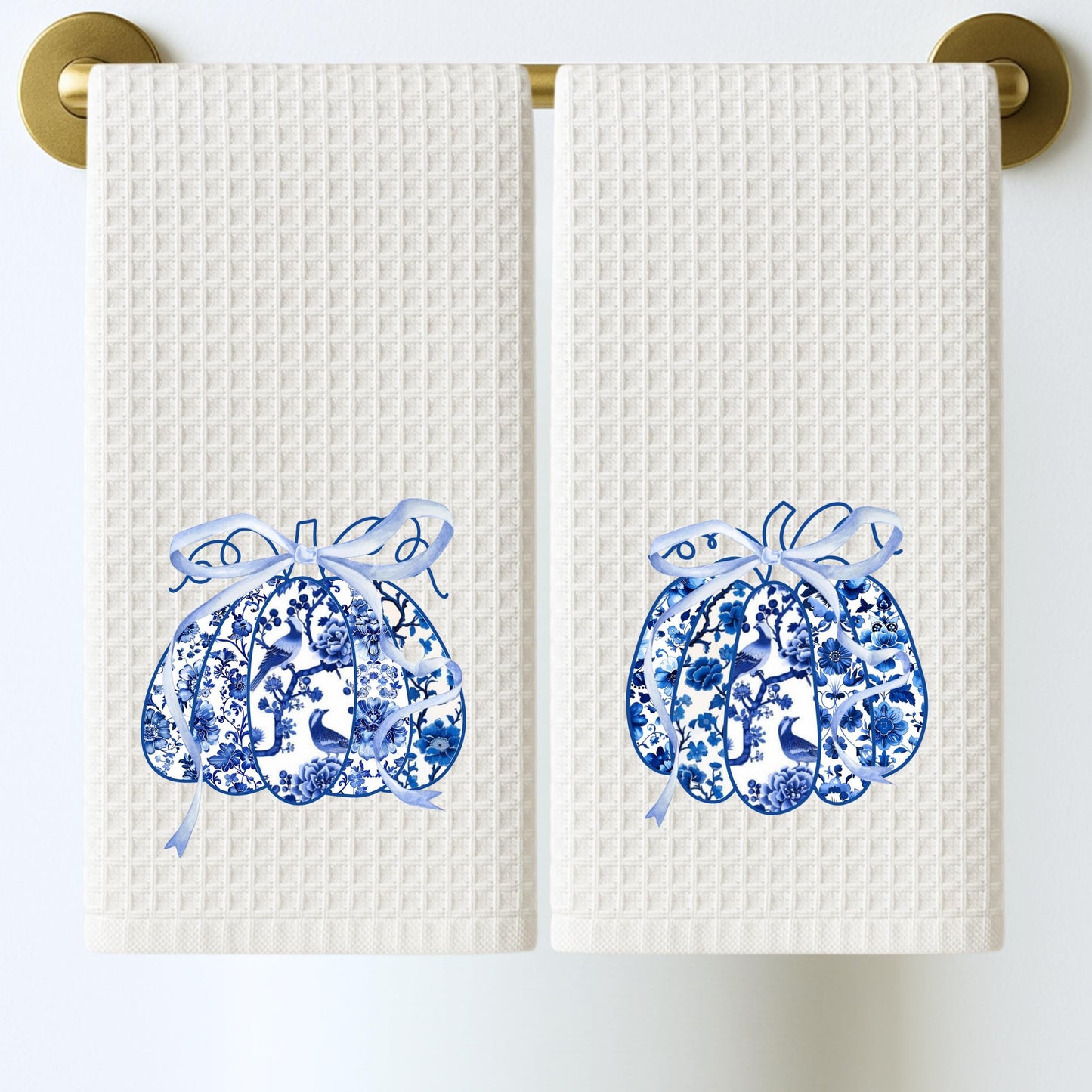 Fall Chinoiserie Tea Towel Set