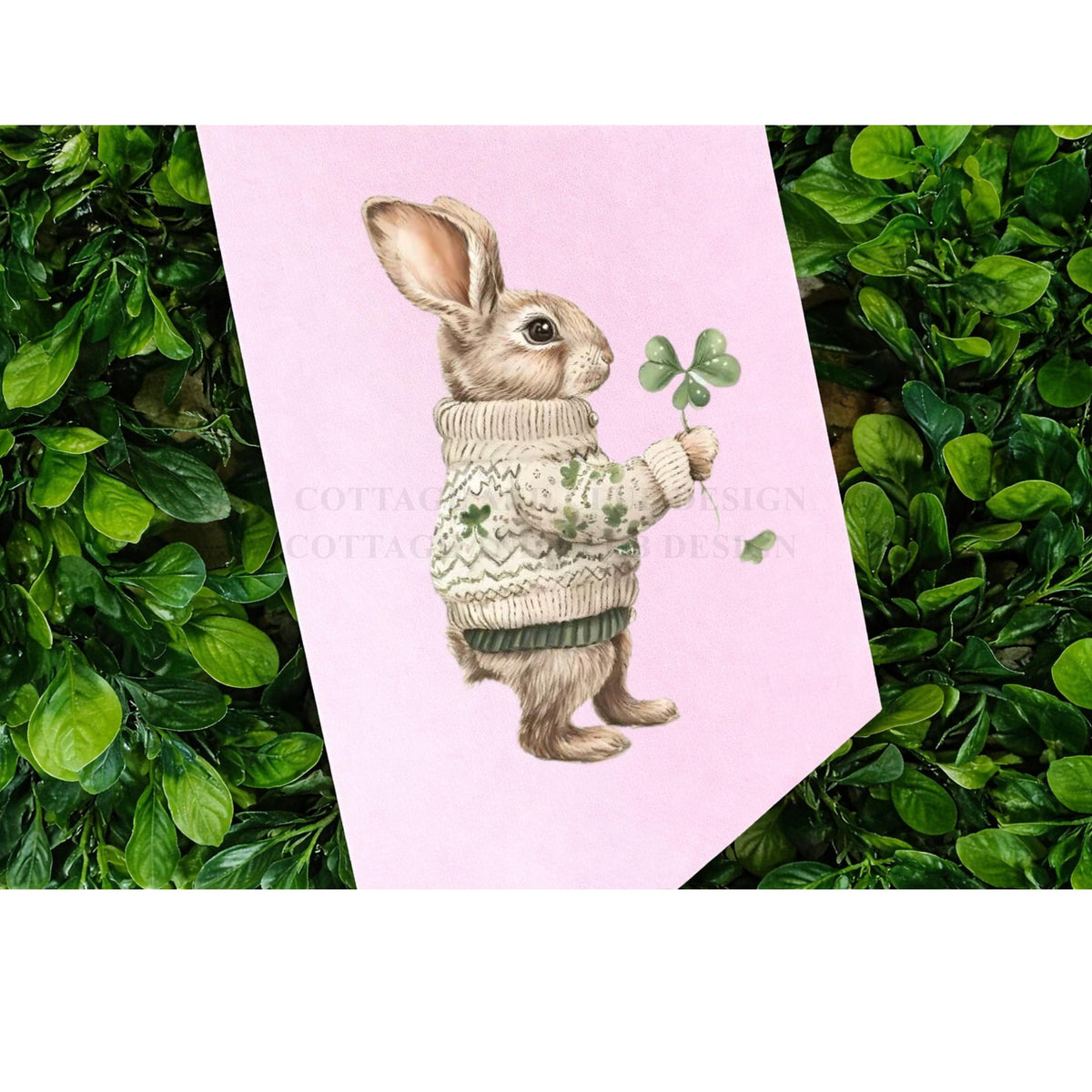 Rabbit Couple Wreath Sash