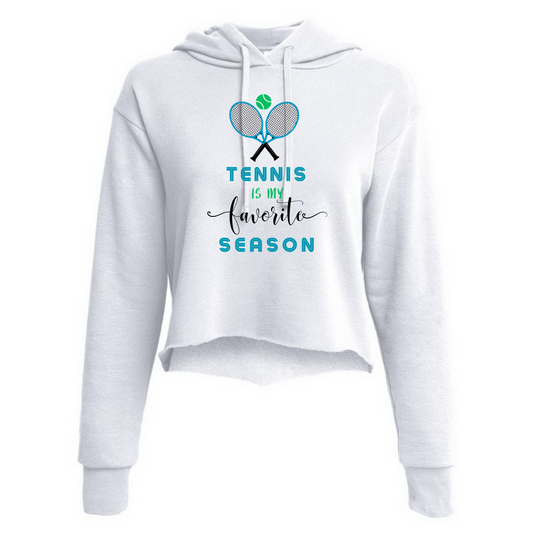 Tennis Is My Favorite Season Cropped Hoodie