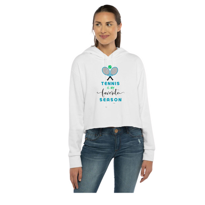 Tennis Is My Favorite Season Cropped Hoodie