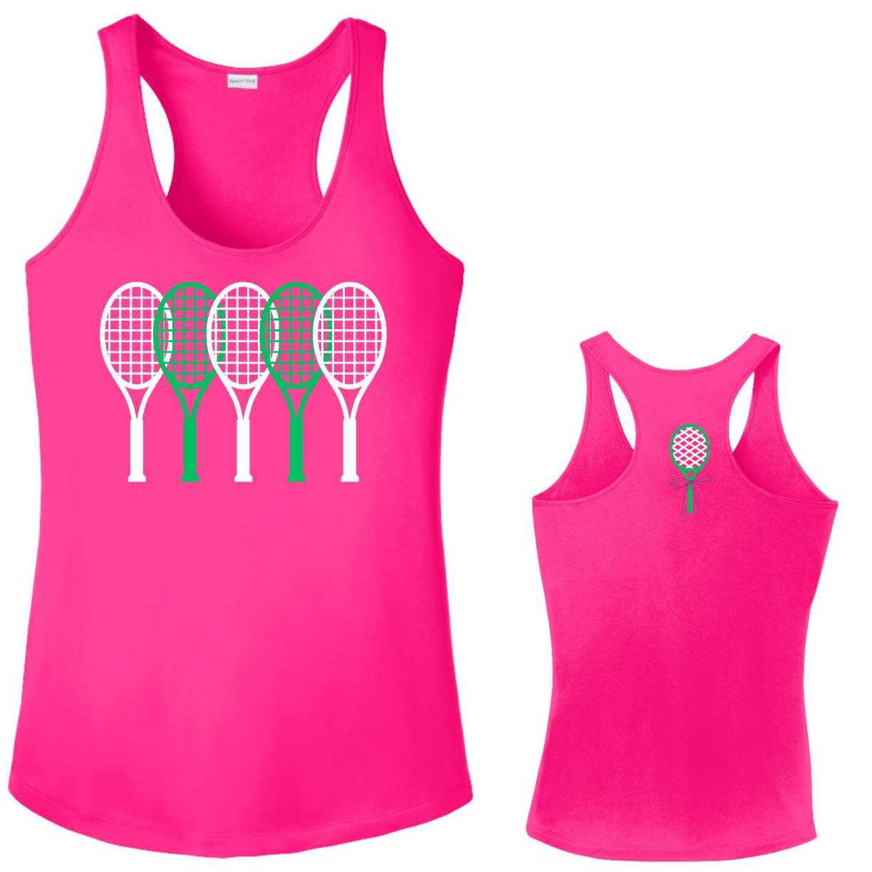 Rackets In A Row Tank - Color Your Way