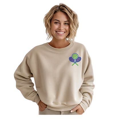 The Court Is My Happy Place Bella Crew Sweatshirt