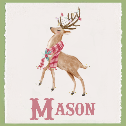 Preppy Deer Crest Fingertip Towel