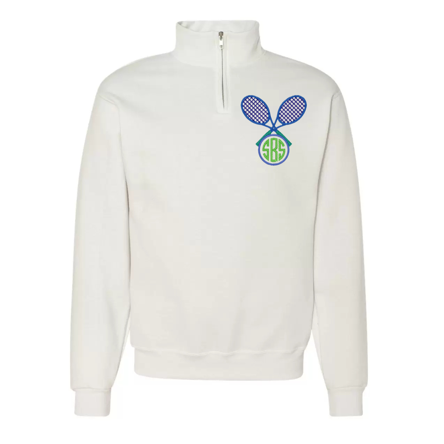 Personalized Tennis Rackets Monogram Pullover with Embroidered Monogram