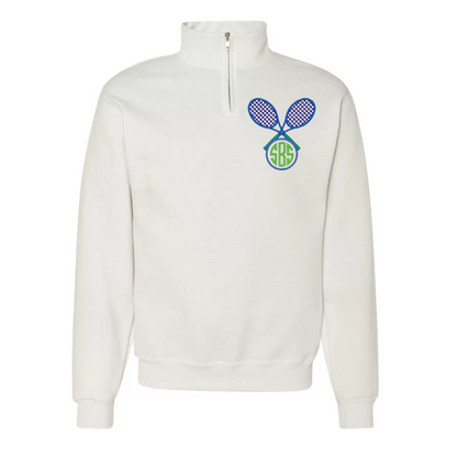 Personalized Tennis Rackets Monogram Pullover with Embroidered Monogram