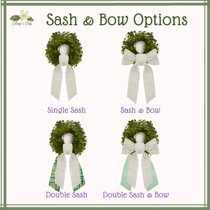 Mardi Gras Personalized Embroidered Wreath Sash with Optional Coordinating Sash