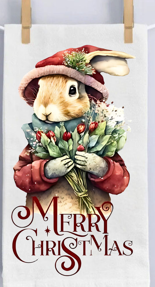 Vintage Rabbit Tea Towel