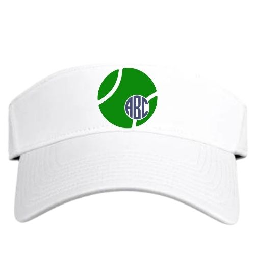 Monogrammed Tennis Ball Visor - Personalize It!
