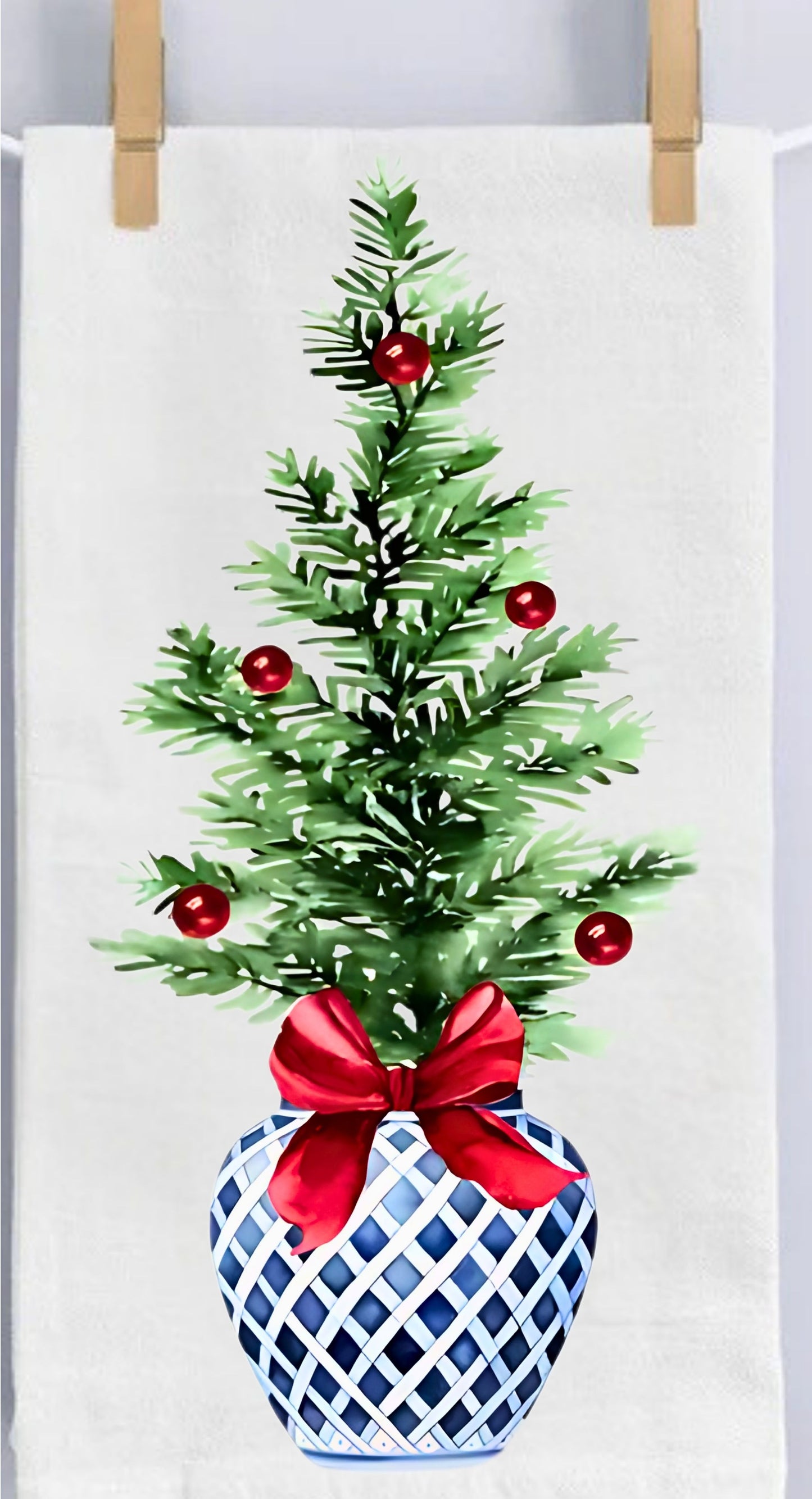 Ginger Jar Christmas Tree Dish Towel