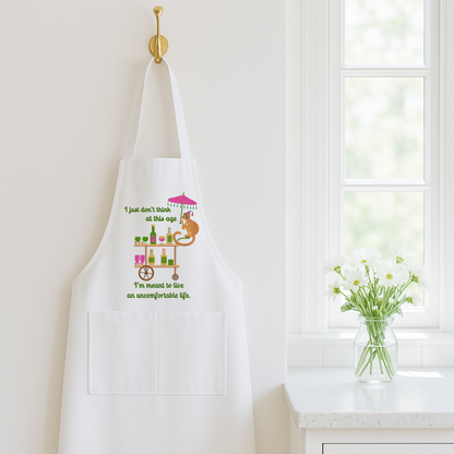 White Lotus Theme Bar Cart Apron