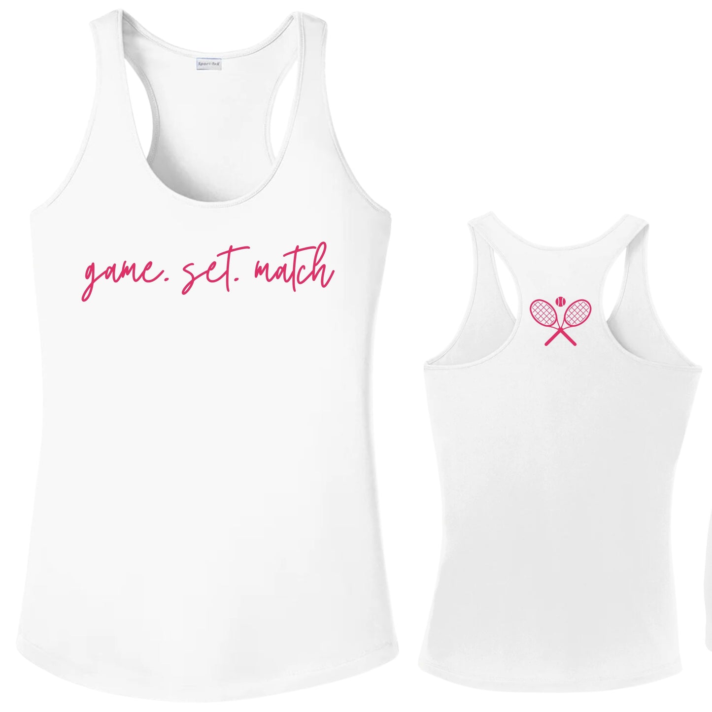 Game. Set. Match. Tennis Racerback Tank