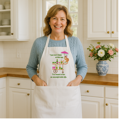 White Lotus Theme Bar Cart Apron