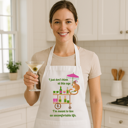 White Lotus Theme Bar Cart Apron