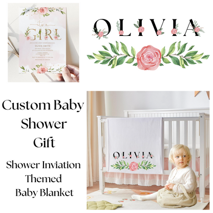 Custom Baby Shower Blanket