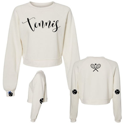 Tennis Script Crew Sweatshirt - Personalize it!