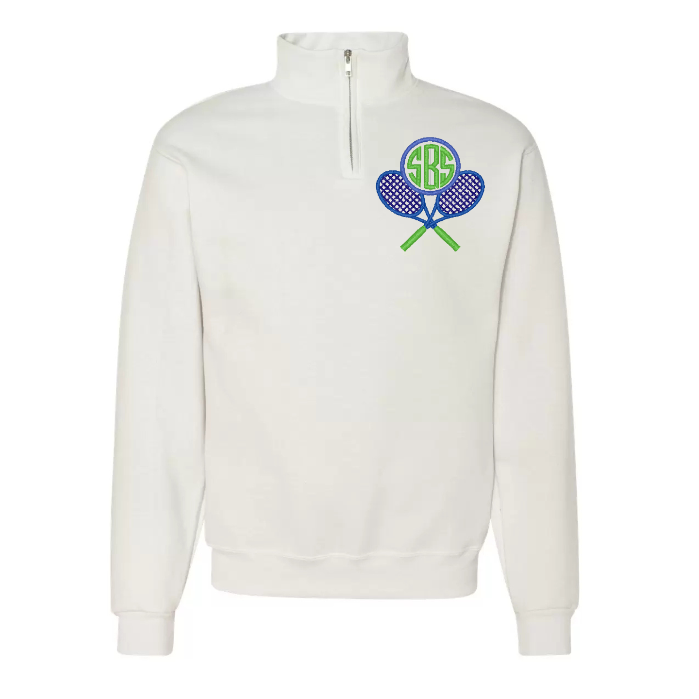 Personalized Tennis Pullover with Embroidered Monogram - Cozy Quarter Zip for Tennis Lovers