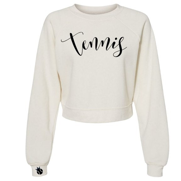 Tennis Script Crew Sweatshirt - Personalize it!