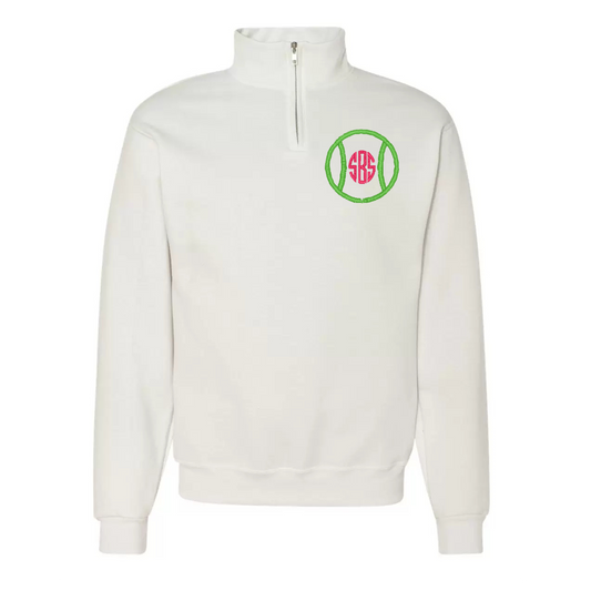 Personalized Tennis Ball Pullover with Embroidered Monogram