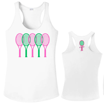 Rackets In A Row Tank - Color Your Way