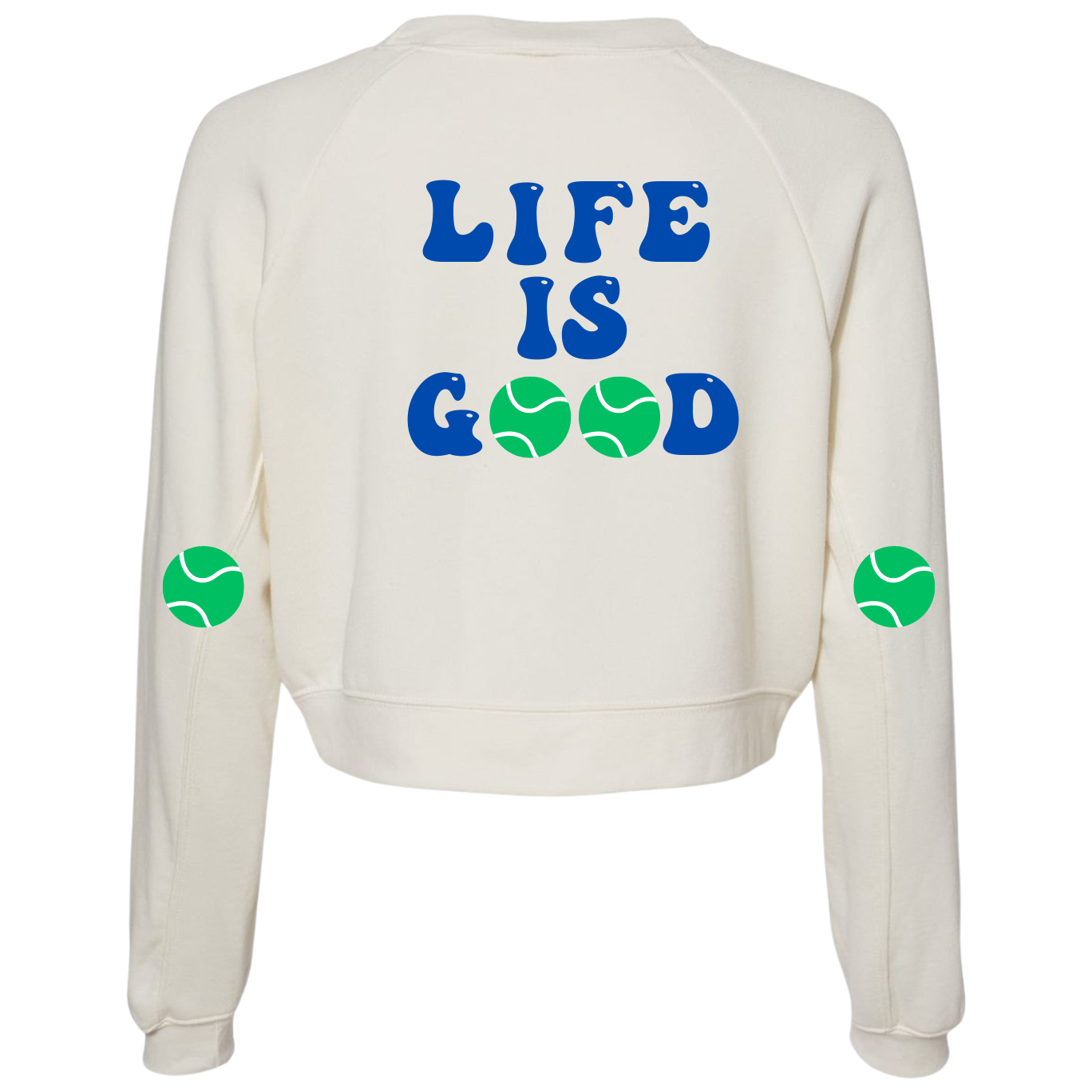 Tennis Life Is Good Monogram Crew - Personalize It!