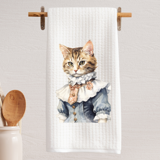 Victorian Cat Tea Towel