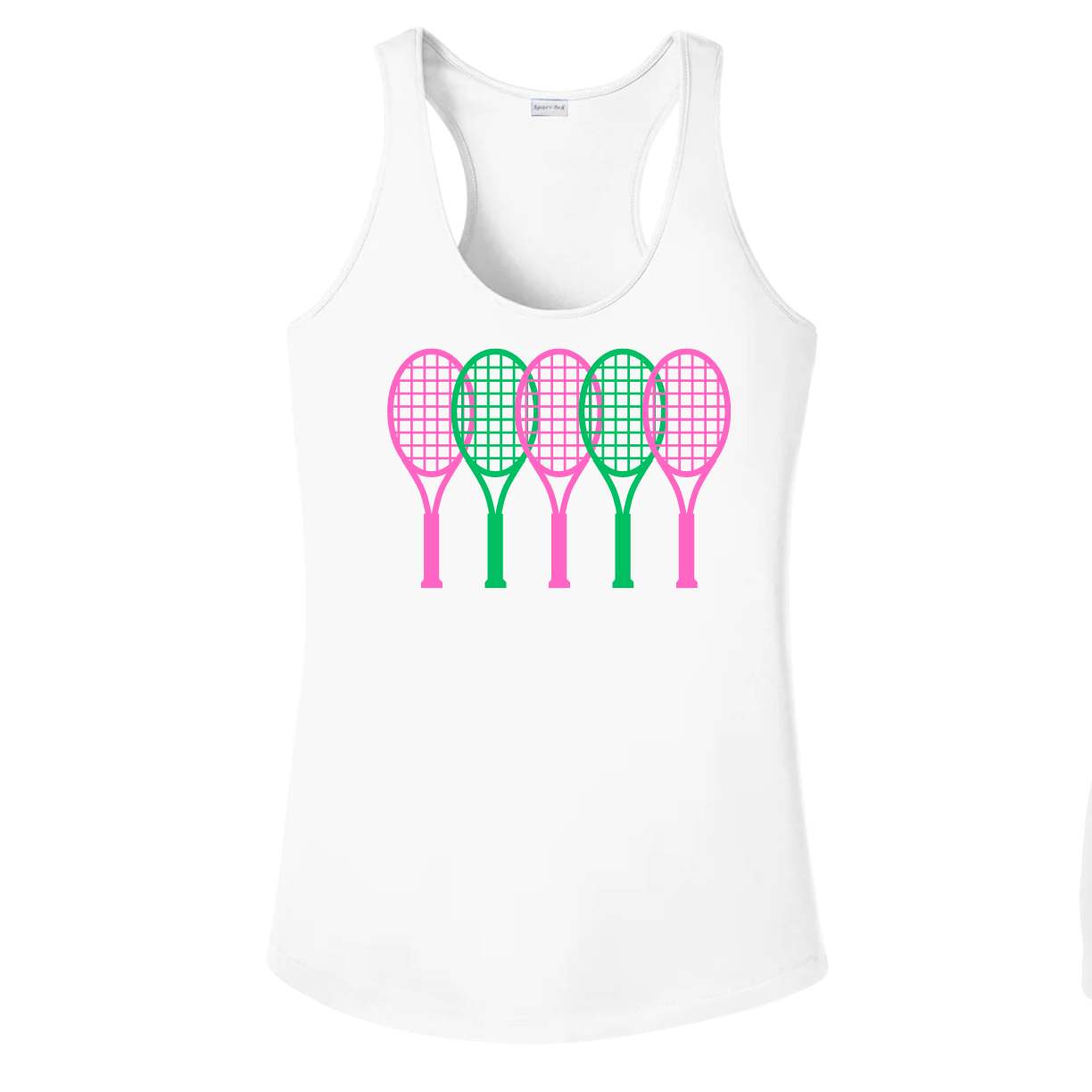 Rackets In A Row Tank - Color Your Way