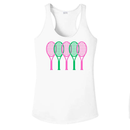 Rackets In A Row Tank - Color Your Way