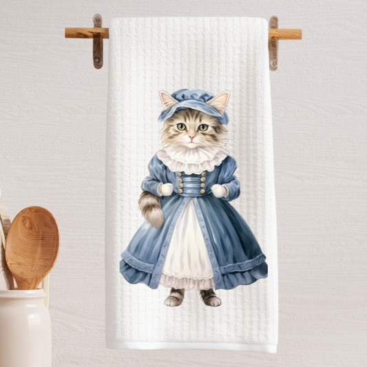 Victorian Cat Tea Towel