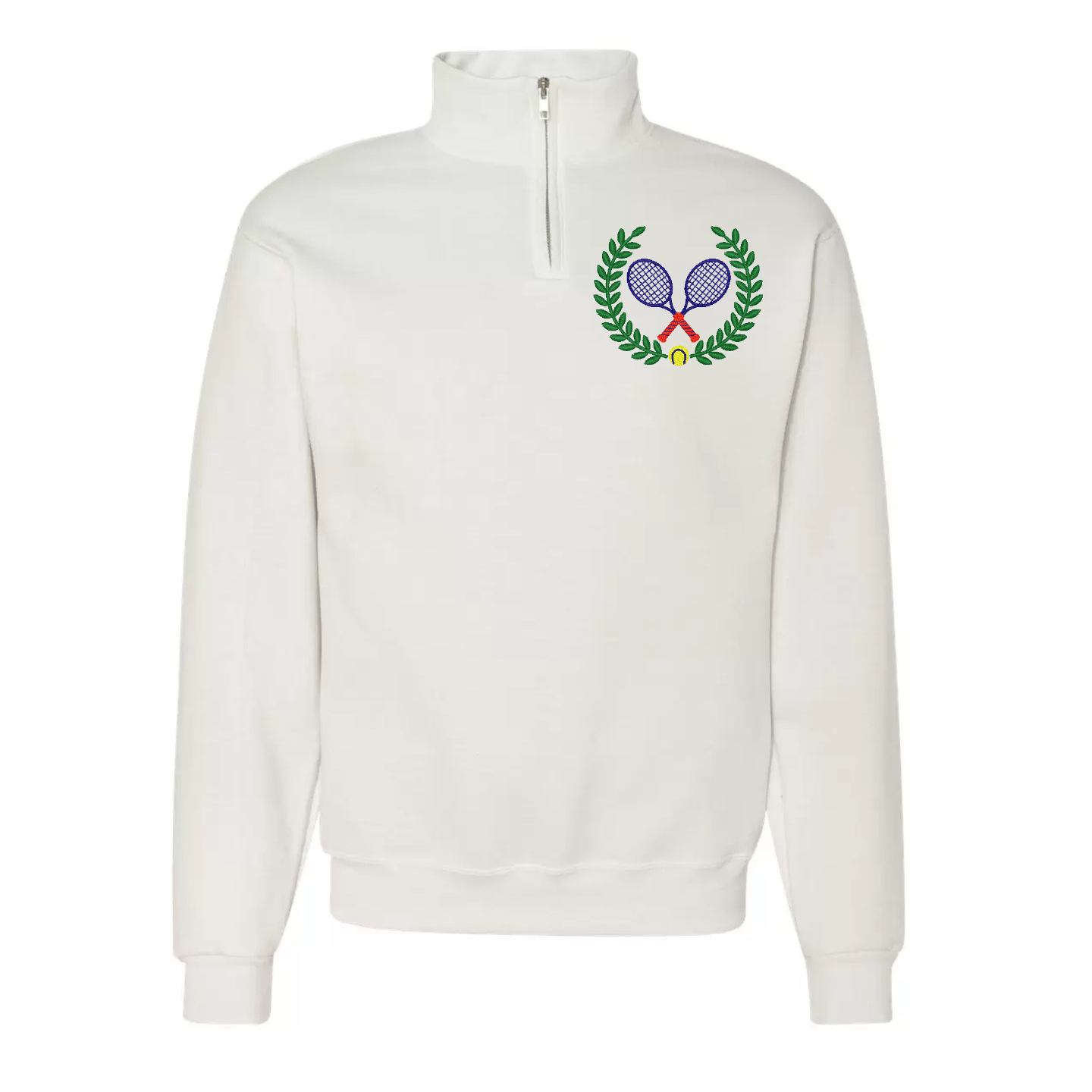Personalized Tennis Crest Pullover with Embroidered Monogram