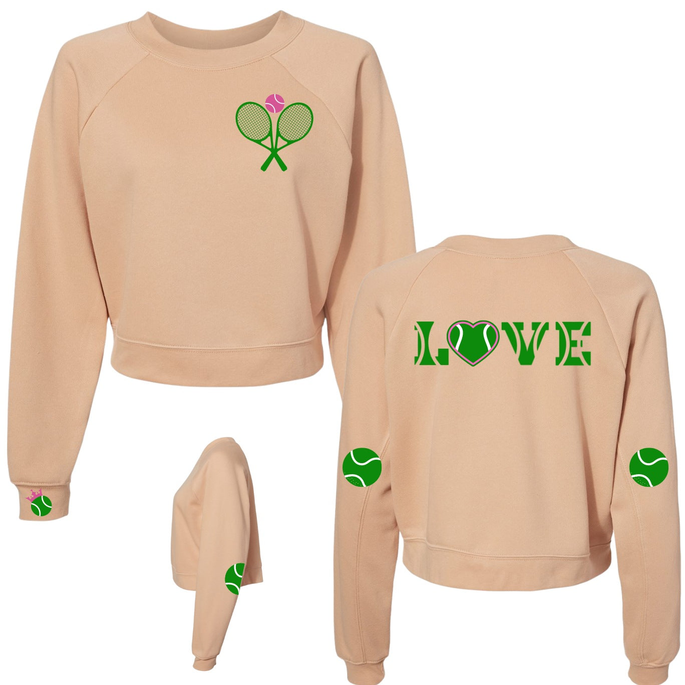 Tennis Love Crossed Racquets Sweatshirt