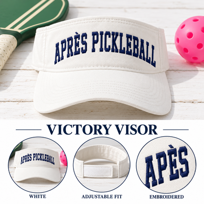 Après Pickleball embroidered visor options
