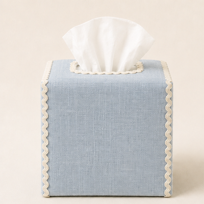 Vintage Santa Embroidered Tissue Box Cover