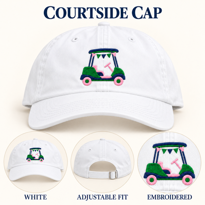 Golf Cart embroidered cap options