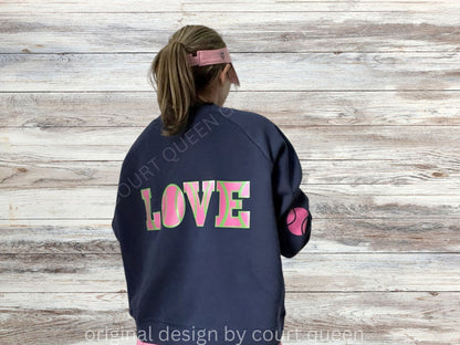 Custom Tennis Crew Shirt Sweatshirt, Personalized Tennis Shirt, Tennis Team, Tennis Gift, Tennis Club