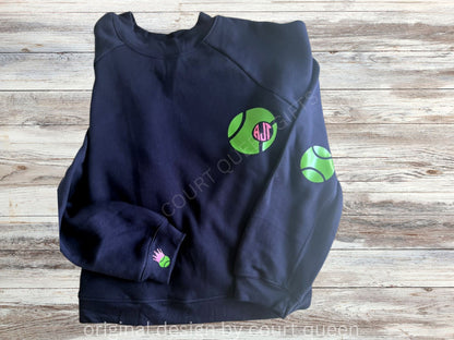 Custom Tennis Crew Shirt Sweatshirt, Personalized Tennis Shirt, Tennis Team, Tennis Gift, Tennis Club