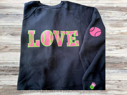 Custom Tennis Crew Shirt Sweatshirt, Personalized Tennis Shirt, Tennis Team, Tennis Gift, Tennis Club