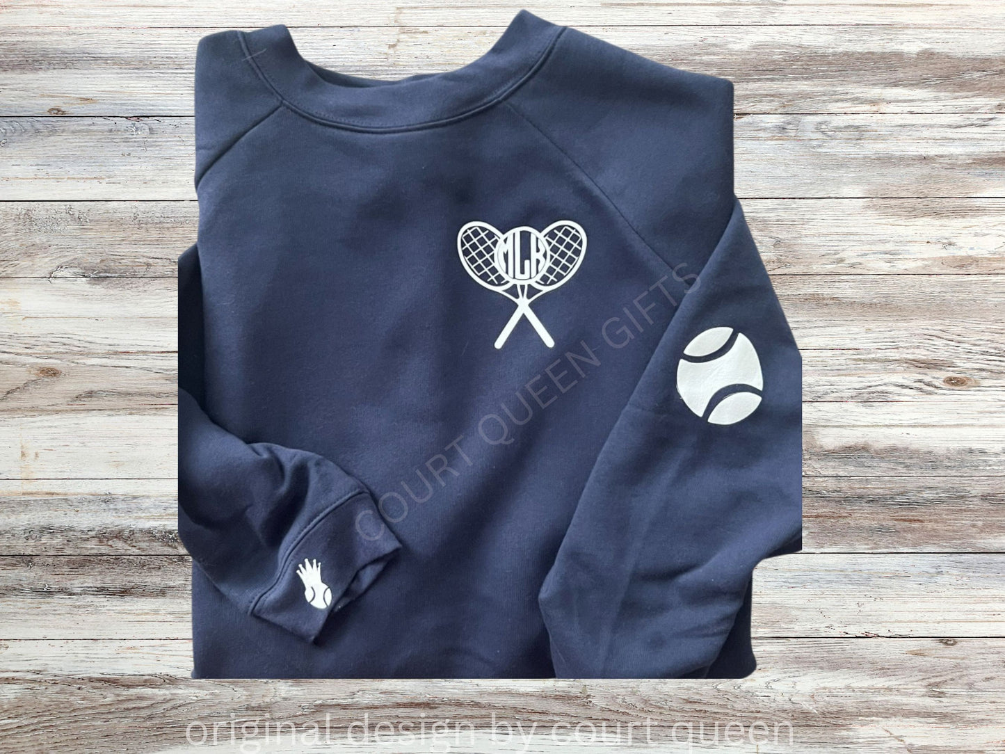 Custom Tennis Crew Shirt Sweatshirt, Personalized Tennis Shirt, Tennis Team, Tennis Gift, Tennis Club