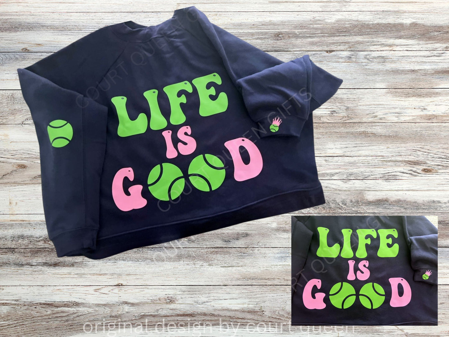 Custom Tennis Crew Shirt Sweatshirt, Personalized Tennis Shirt, Tennis Team, Tennis Gift, Tennis Club