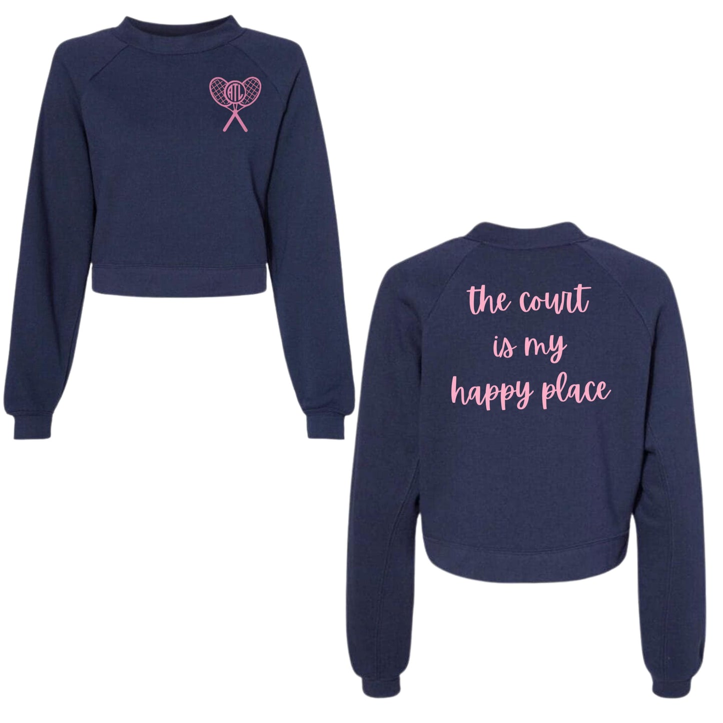 The Court Is My Happy Place Bella Crew Sweatshirt