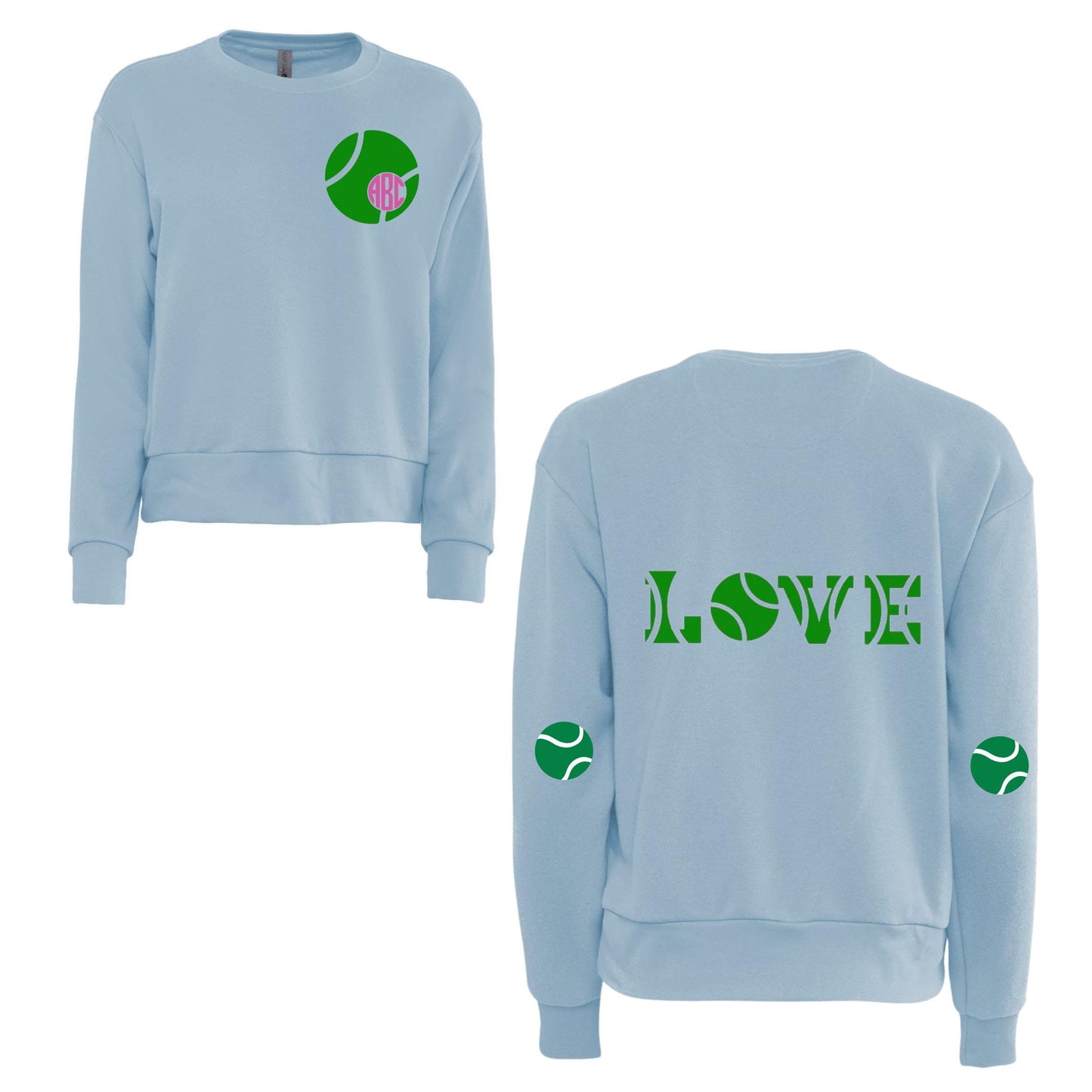 Custom Tennis Crew Shirt Sweatshirt, Personalized Tennis Shirt, Tennis Team, Tennis Gift, Tennis Club