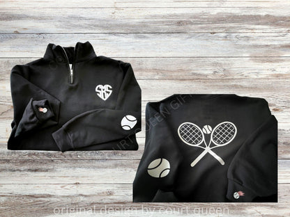 Custom Tennis Crew Shirt Sweatshirt, Personalized Tennis Shirt, Tennis Team, Tennis Gift, Tennis Club