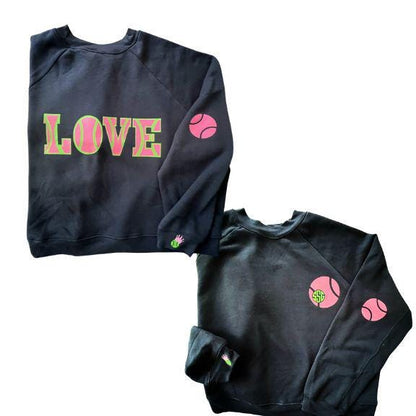 Custom Tennis Crew Shirt Sweatshirt, Personalized Tennis Shirt, Tennis Team, Tennis Gift, Tennis Club