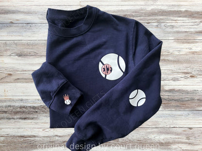 Custom Tennis Crew Shirt Sweatshirt, Personalized Tennis Shirt, Tennis Team, Tennis Gift, Tennis Club